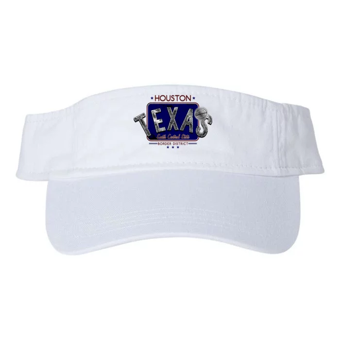 Houston Texas Land of the Free Logo Valucap Bio-Washed Visor