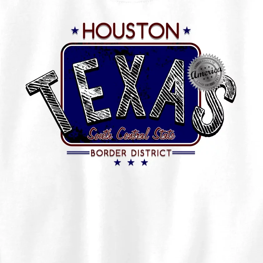 Houston Texas Land of the Free Logo Kids Sweatshirt