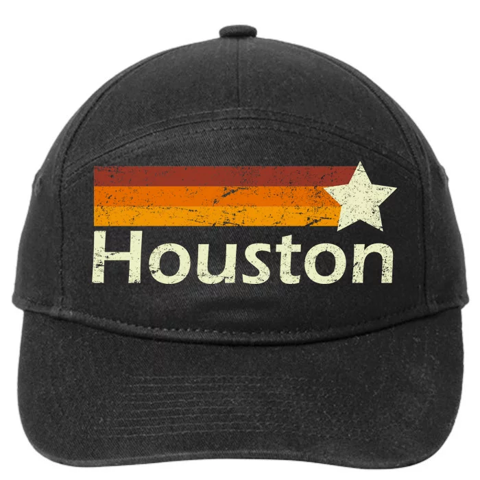 Houston Texas Vintage Star Logo 7-Panel Snapback Hat