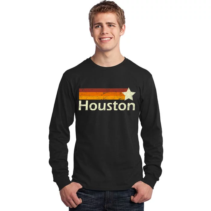 Houston Texas Vintage Star Logo Tall Long Sleeve T-Shirt