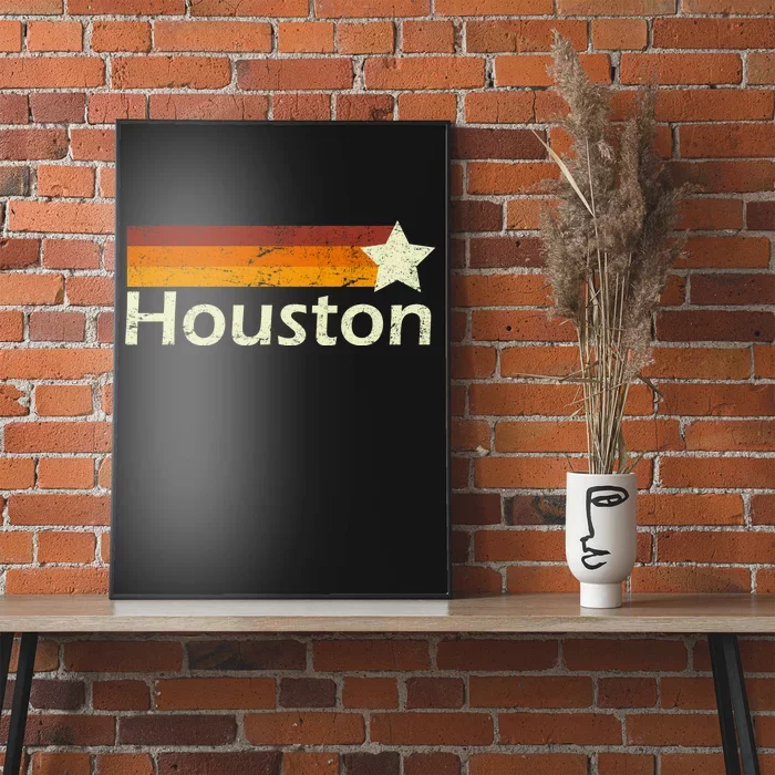 Houston Texas Vintage Star Logo Poster