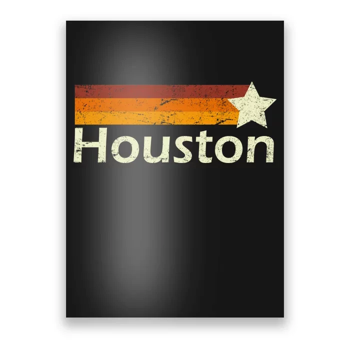 Houston Texas Vintage Star Logo Poster