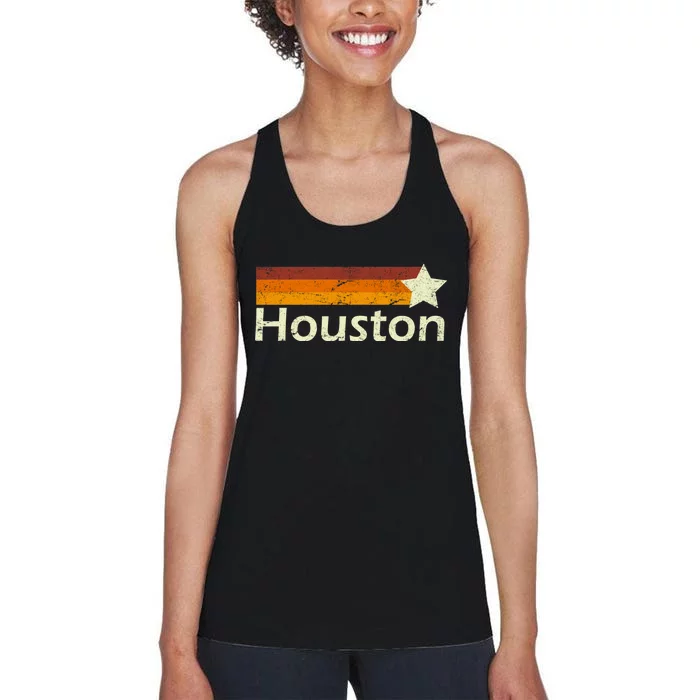 Houston Texas Vintage Star Logo Women's Racerback Tank