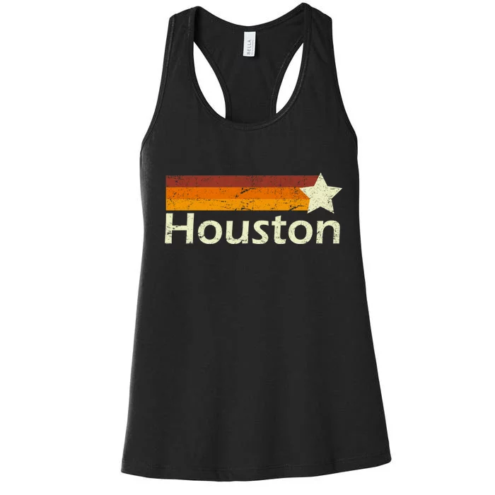 Houston Texas Vintage Star Logo Women's Racerback Tank