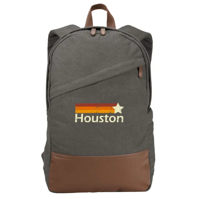 Houston Texas Vintage Star Logo Cotton Canvas Backpack