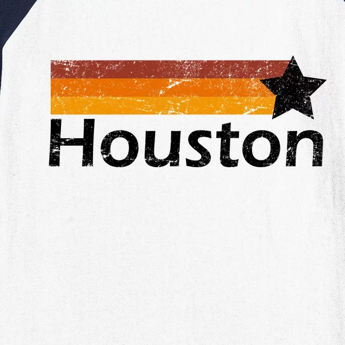 Houston Texas Vintage Star Logo Baseball Sleeve Shirt