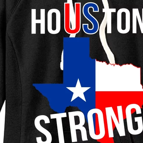 Houston US Strong Texas State Flag Women's Fleece Hoodie