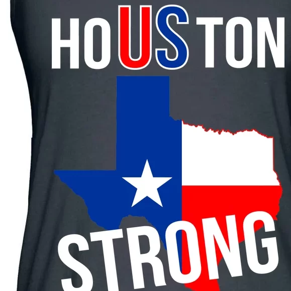 Houston US Strong Texas State Flag Ladies Essential Flowy Tank