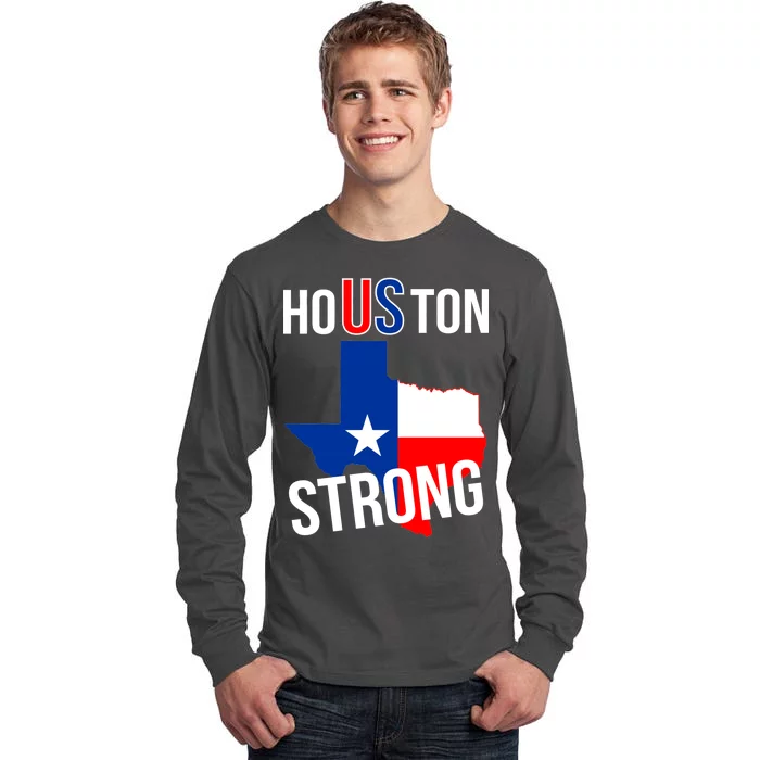 Houston US Strong Texas State Flag Tall Long Sleeve T-Shirt