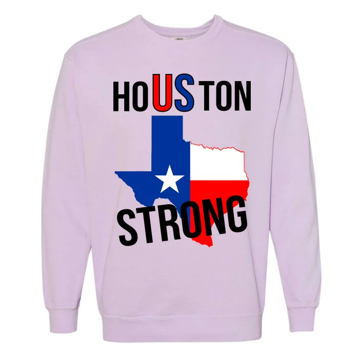 Houston US Strong Texas State Flag Garment-Dyed Sweatshirt