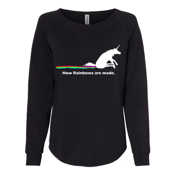 How Rainbows Are Made Unicorn Womens California Wash Sweatshirt