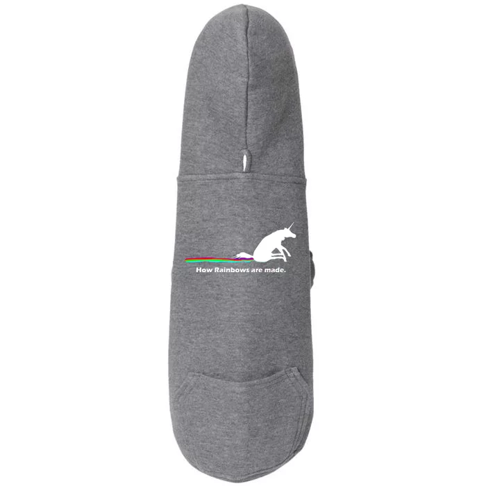 How Rainbows Are Made Unicorn Doggie 3-End Fleece Hoodie