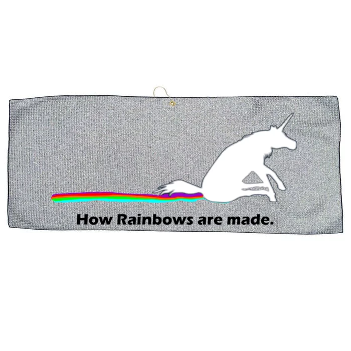 How Rainbows Are Made Unicorn Large Microfiber Waffle Golf Towel