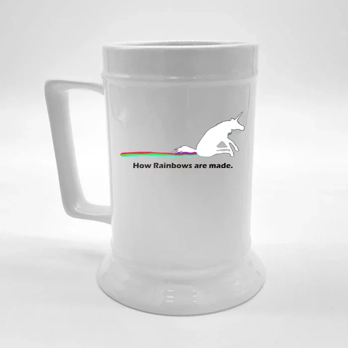 How Rainbows Are Made Unicorn Front & Back Beer Stein