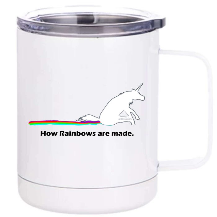 How Rainbows Are Made Unicorn Front & Back 12oz Stainless Steel Tumbler Cup