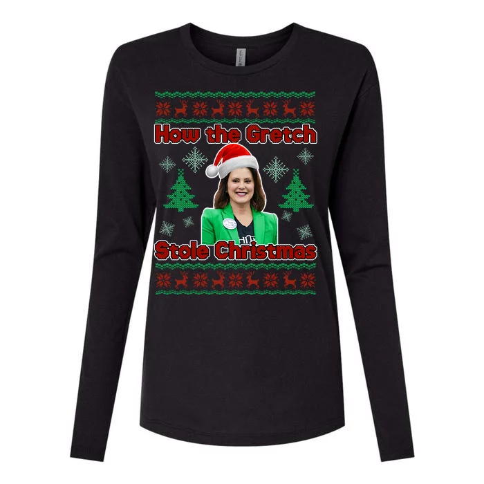 How The Gretch Stole Christmas Ugly Christmas Sweater Womens Cotton Relaxed Long Sleeve T-Shirt