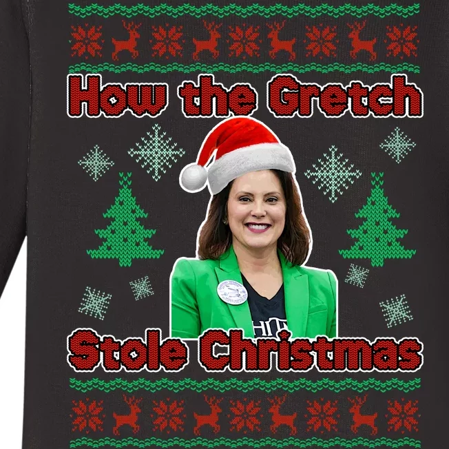 How The Gretch Stole Christmas Ugly Christmas Sweater Baby Long Sleeve Bodysuit