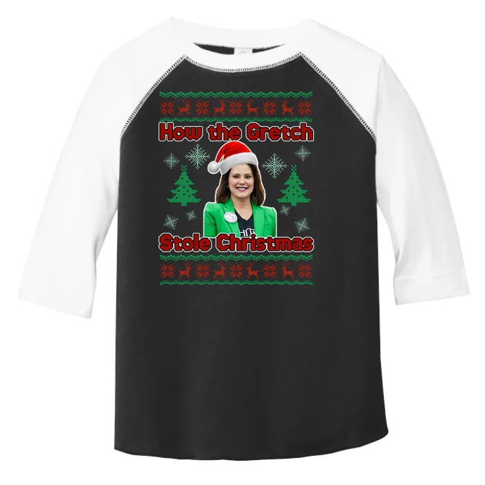 How The Gretch Stole Christmas Ugly Christmas Sweater Toddler Fine Jersey T-Shirt