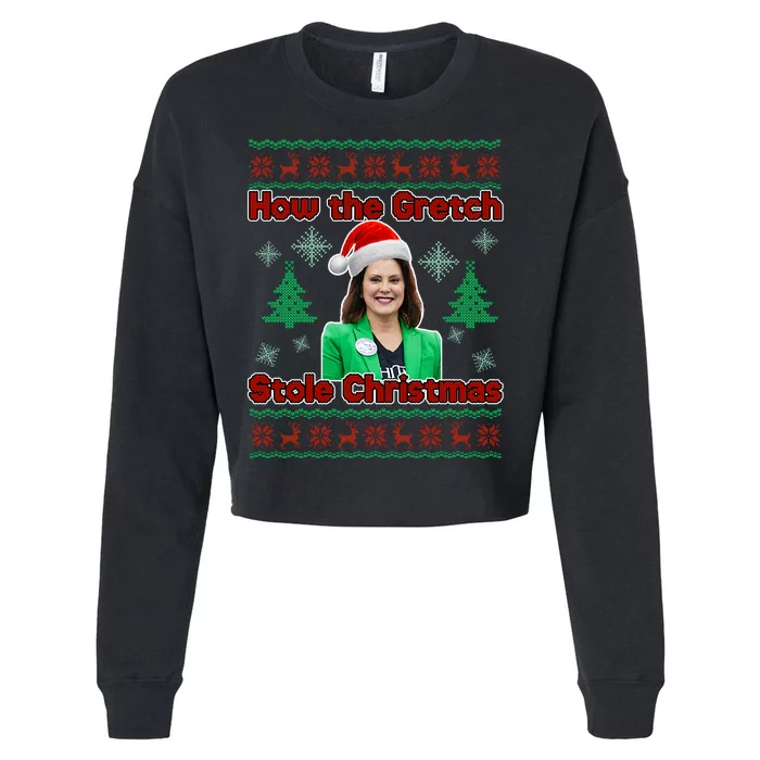 How The Gretch Stole Christmas Ugly Christmas Sweater Cropped Pullover Crew