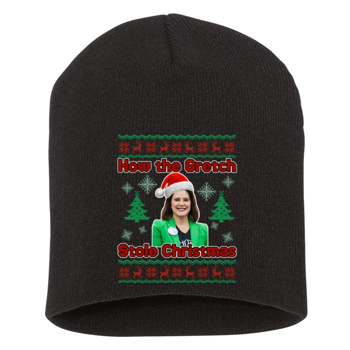 How The Gretch Stole Christmas Ugly Christmas Sweater Short Acrylic Beanie