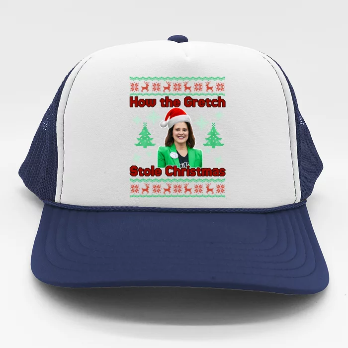 How The Gretch Stole Christmas Ugly Christmas Sweater Trucker Hat