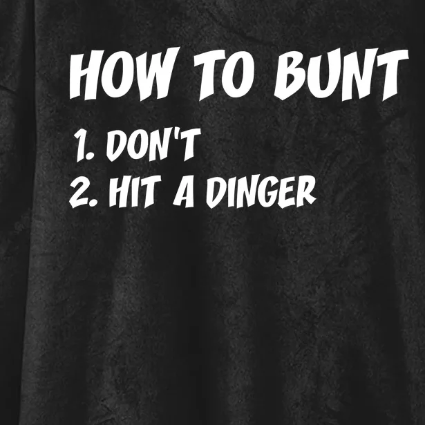 How To Bunt Don't Hit A Dinger Hooded Wearable Blanket