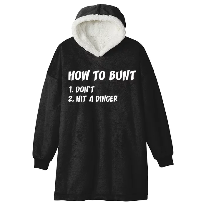 How To Bunt Don't Hit A Dinger Hooded Wearable Blanket