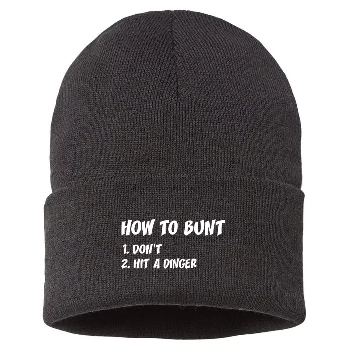 How To Bunt Don't Hit A Dinger Sustainable Knit Beanie