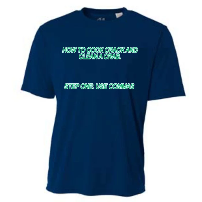 How To Cook Crack And Clean A Crab Use Commas Cooling Performance Crew T-Shirt