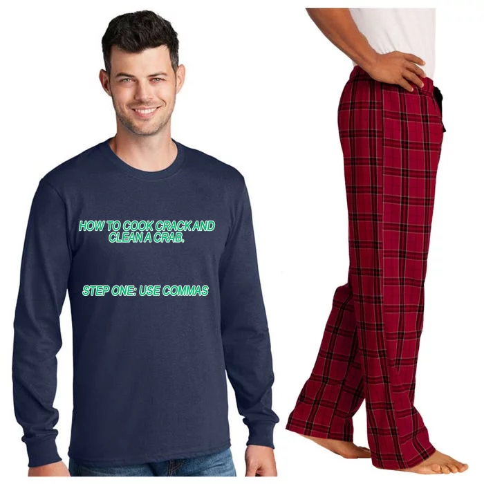 How To Cook Crack And Clean A Crab Use Commas Long Sleeve Pajama Set