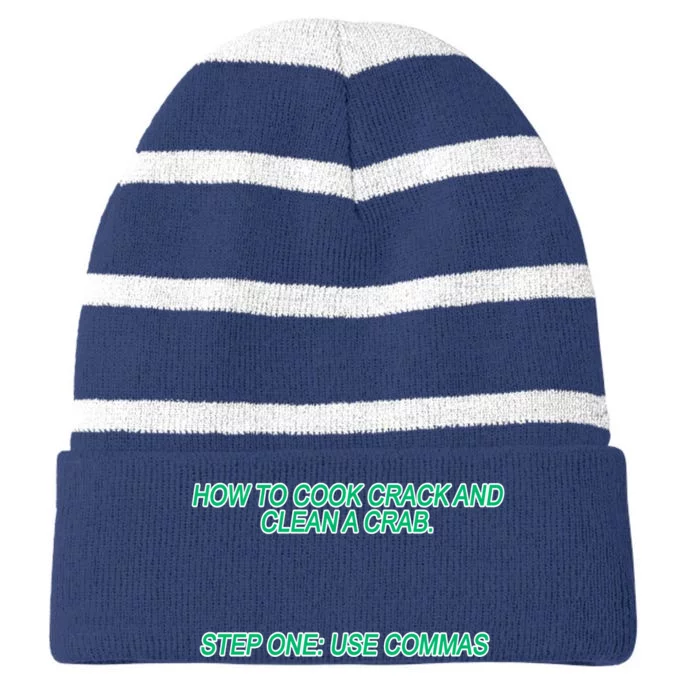 How To Cook Crack And Clean A Crab Use Commas Striped Beanie with Solid Band