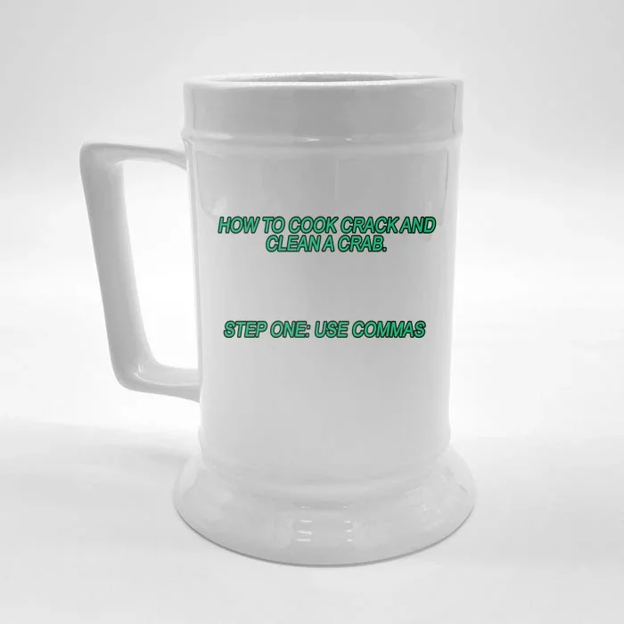 How To Cook Crack And Clean A Crab Use Commas Front & Back Beer Stein