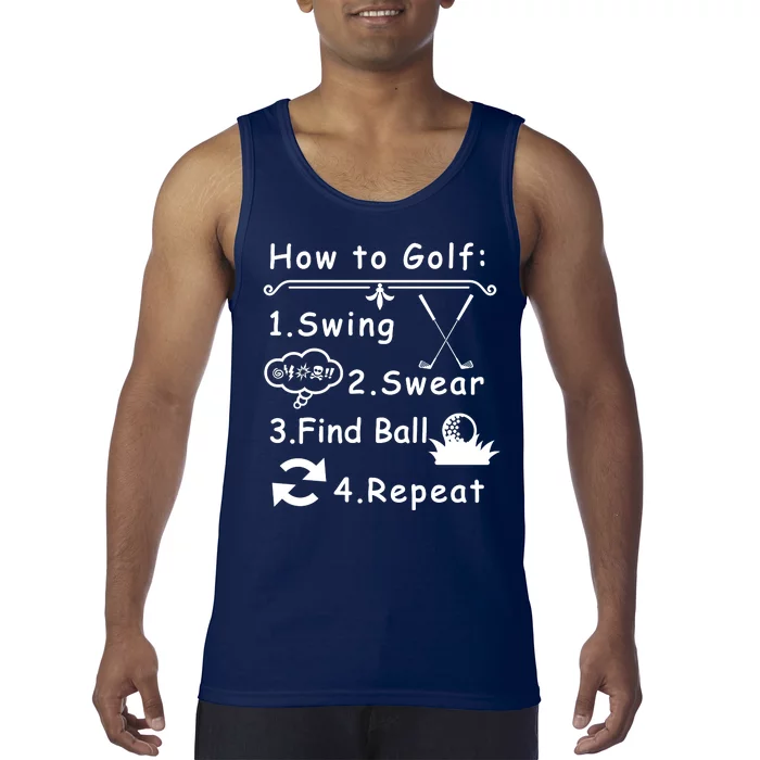 How To Golf Funny Tank Top