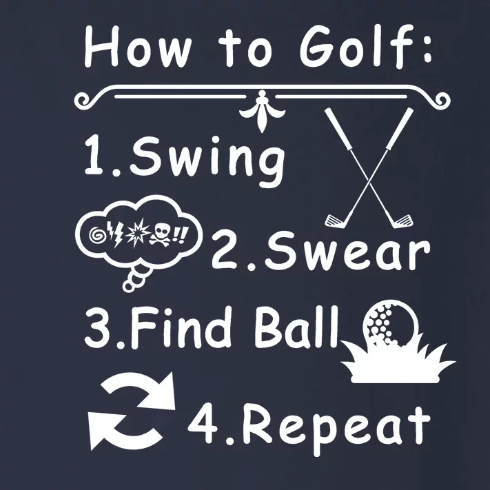 How To Golf Funny Toddler Long Sleeve Shirt