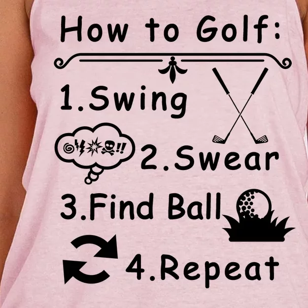 How To Golf Funny Women's Knotted Racerback Tank