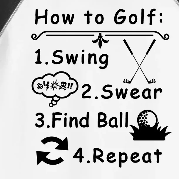 How To Golf Funny Toddler Fine Jersey T-Shirt