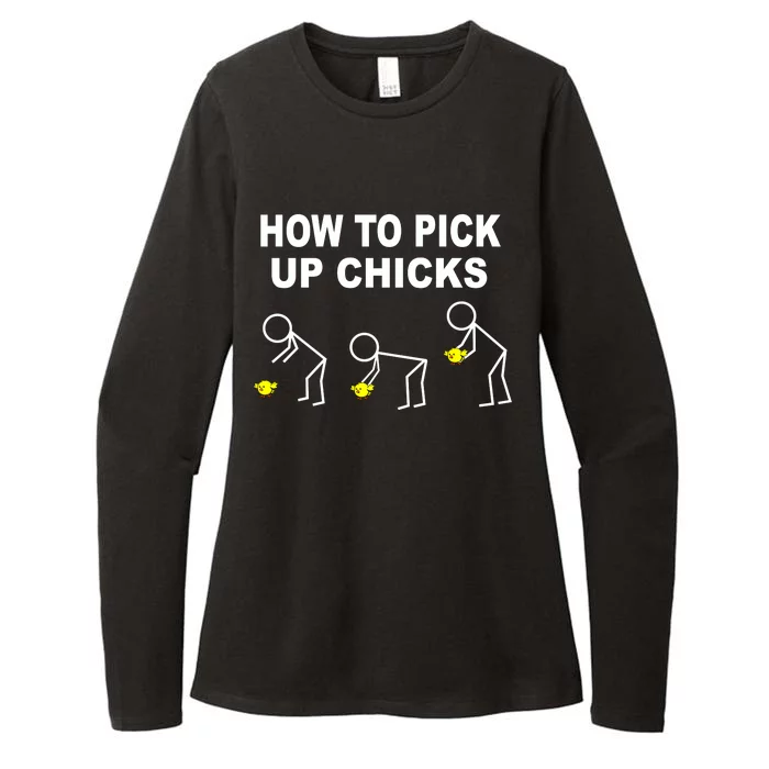 How To Pick Up Chicks Womens CVC Long Sleeve Shirt