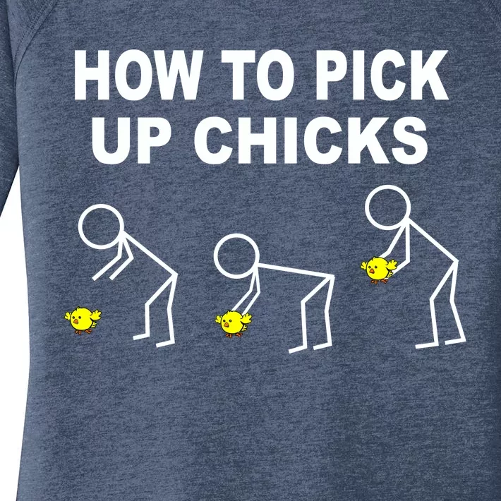 How To Pick Up Chicks Women's Perfect Tri Tunic Long Sleeve Shirt