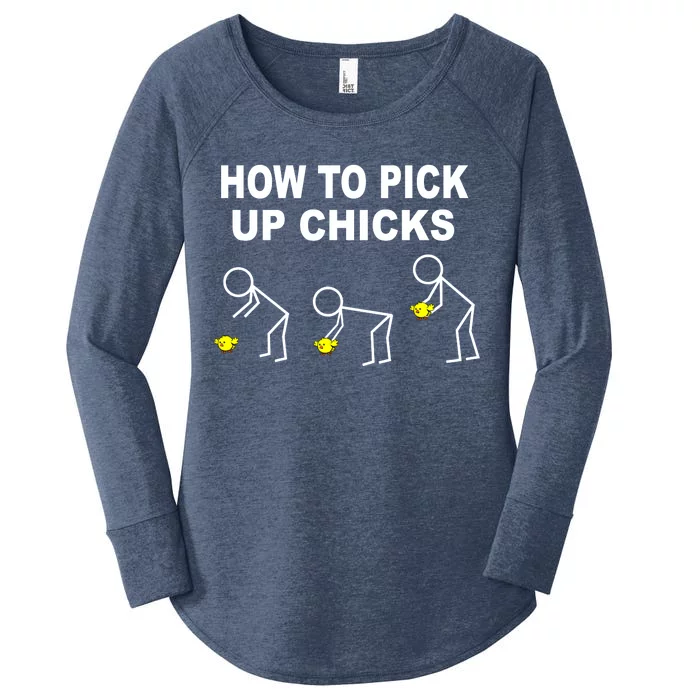 How To Pick Up Chicks Women's Perfect Tri Tunic Long Sleeve Shirt