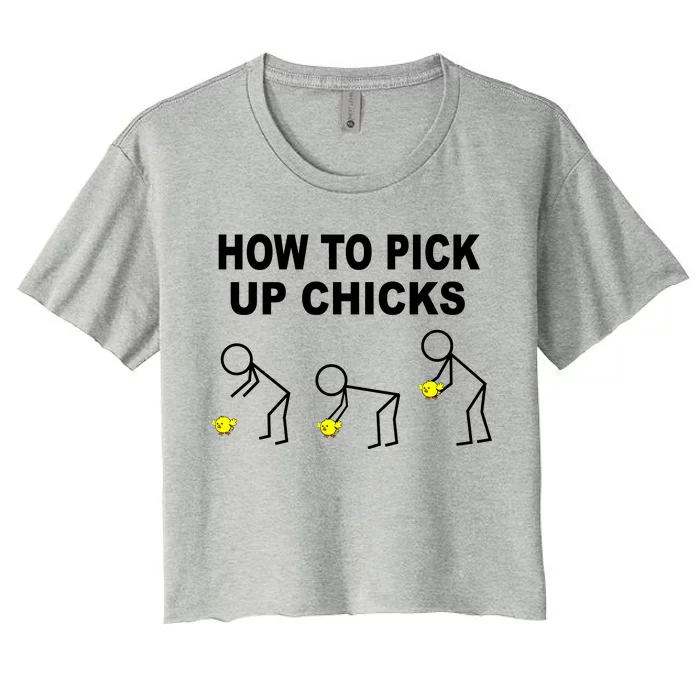 How To Pick Up Chicks Women's Crop Top Tee