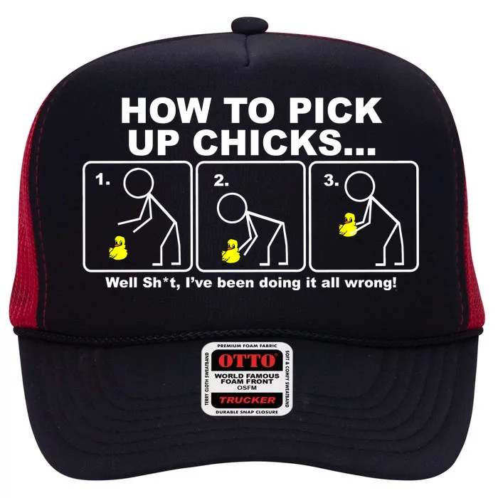 How To Pick Up Doing It Wrong High Crown Mesh Trucker Hat