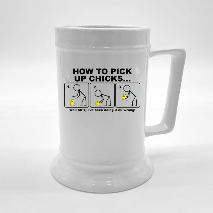 How To Pick Up Doing It Wrong Front & Back Beer Stein