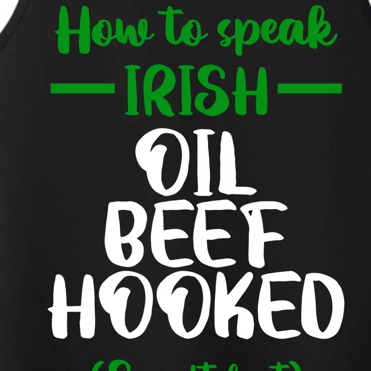 How to speak irish Funny Performance Tank