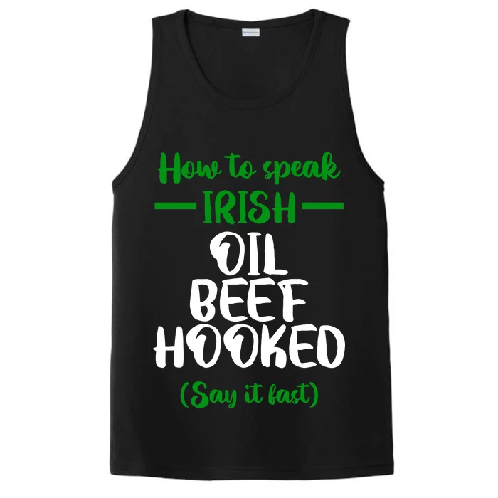 How to speak irish Funny Performance Tank