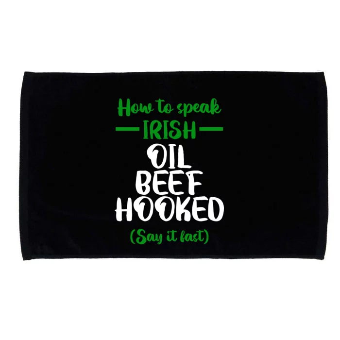 How to speak irish Funny Microfiber Hand Towel