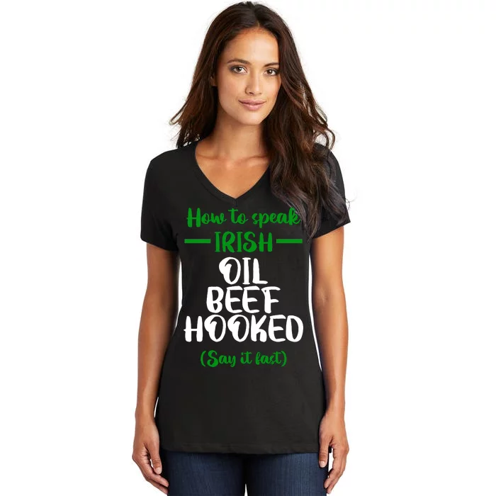 How to speak irish Funny Women's V-Neck T-Shirt