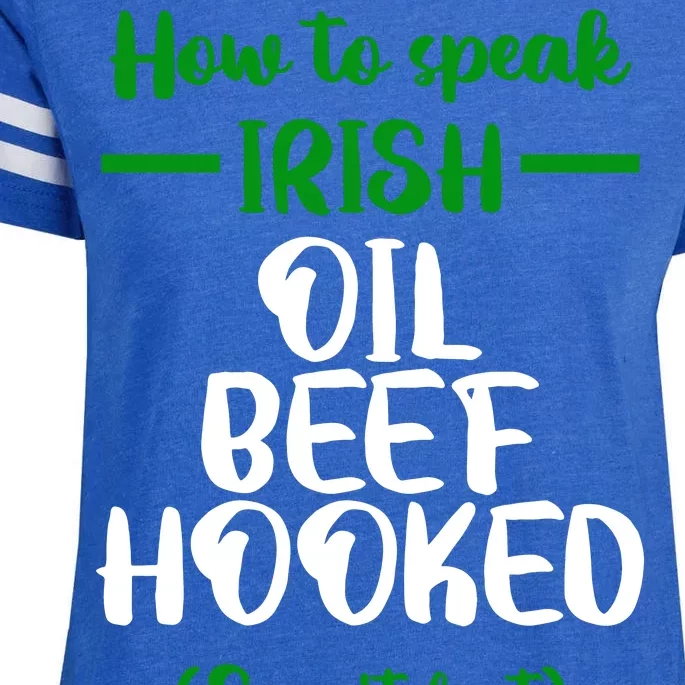 How to speak irish Funny Enza Ladies Jersey Football T-Shirt