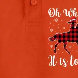 Horse Oh What Fun It Is To Ride Christmas Xmas Girls Great Gift Dry Zone Grid Performance Polo