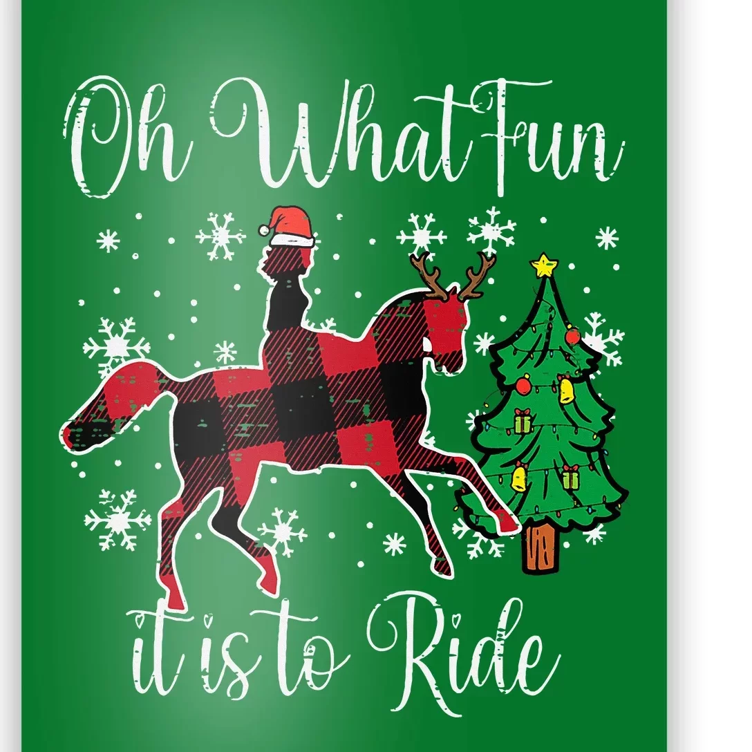 Horse Oh What Fun It Is To Ride Christmas Xmas Poster