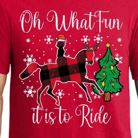 Horse Oh What Fun It Is To Ride Christmas Xmas Pajama Set